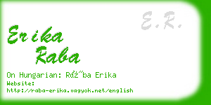 erika raba business card